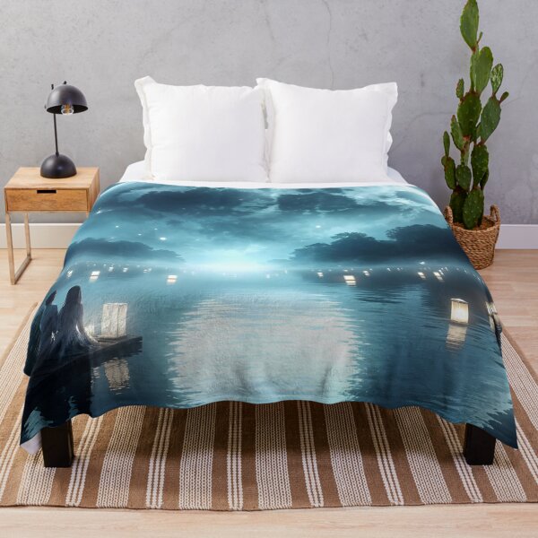 Item preview, Romantic Moonlit Lake designed and sold by AnmitsuArt.