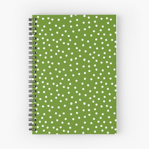 Item preview, white polka dots with green designed and sold by Mgcn.