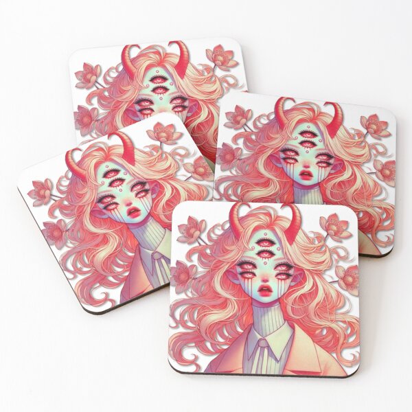 Item preview, Pink Cherry Blossom Fashionista Demon Babe designed and sold by SublimeFairy.