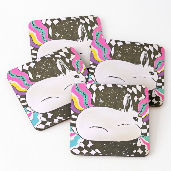 Item preview, 3 eyed trippy bunny loaf checkered  designed and sold by Atomic-Trinkets.