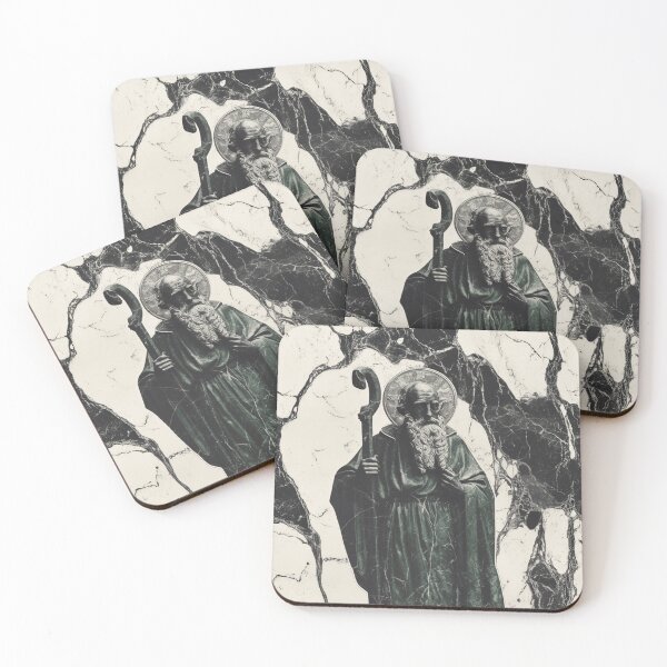 Item preview, Saint Patrick Statue with Marble Texture - Vintage Religious Art designed and sold by Nicholas Panek.