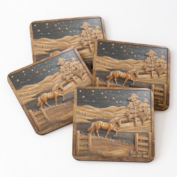 Item preview, Horse Ranch – Starry Night Scene  designed and sold by MargaretWiktor.