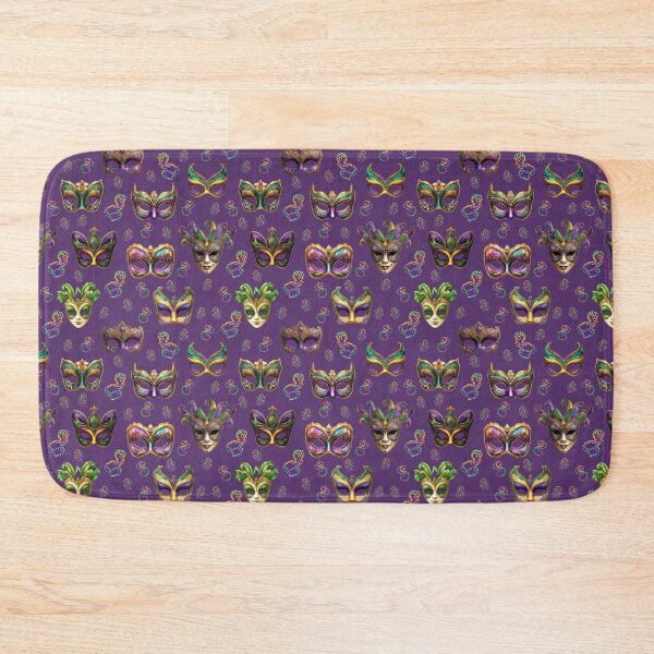 Item preview, Mardi Gras Masks - Mardi Gras Designs (Purple Background) designed and sold by mooncatcrystals.