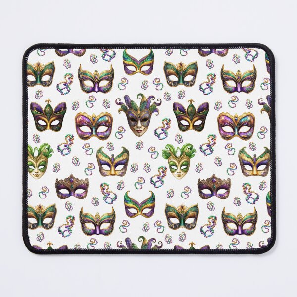 Item preview, Mardi Gras Masks - Mardi Gras Designs (White Background) designed and sold by mooncatcrystals.