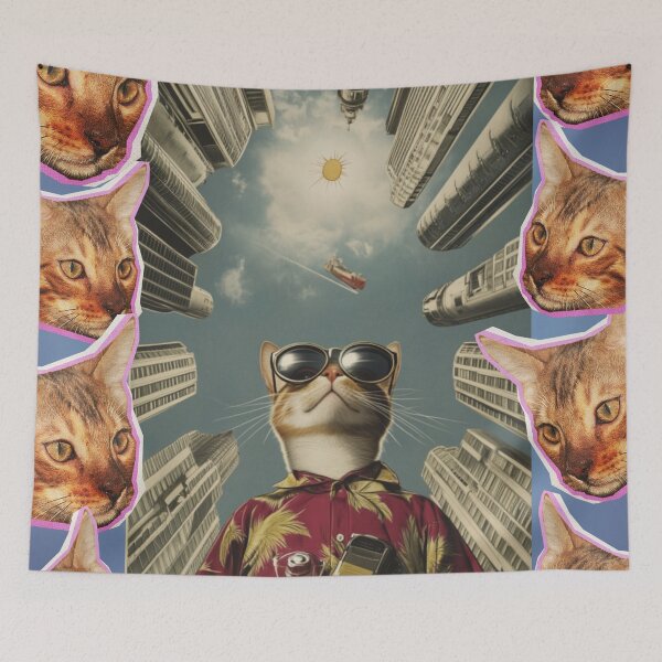 Item preview, Cat In the City  designed and sold by Molly's Gone Mad .