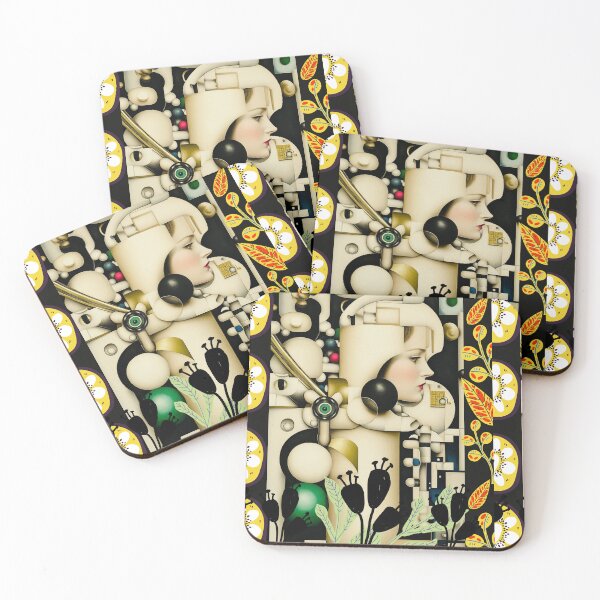 Item preview, Futurist Muse Woman Abstract designed and sold by Molly's Gone Mad .
