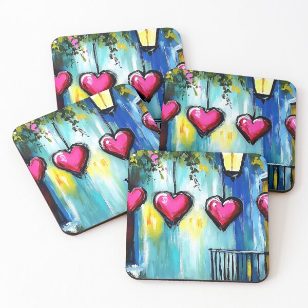 Item preview, Valentine Stories of the Heart: Where Love Lingers- A Charming New Orleans Balcony with Playful Pink Hearts and Rustic Elegance designed and sold by OlfactoART Studio.
