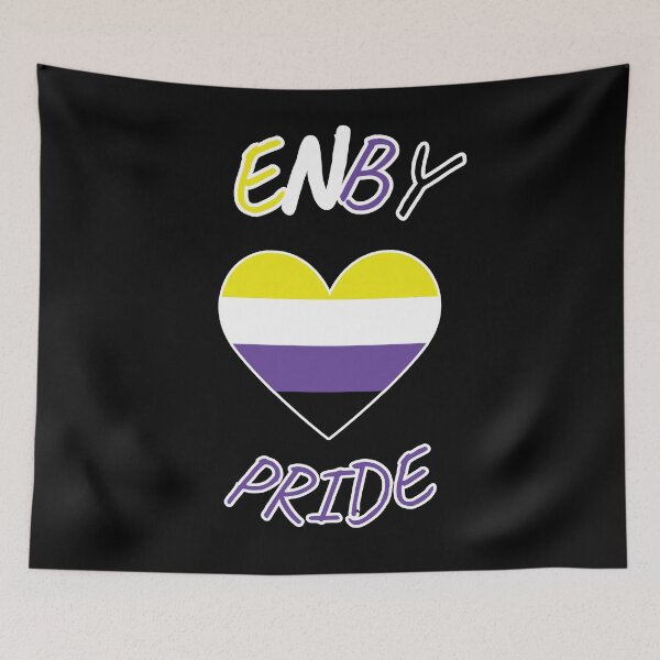 Item preview, Enby Pride Flag Heart Graphic designed and sold by Little Critter Design.