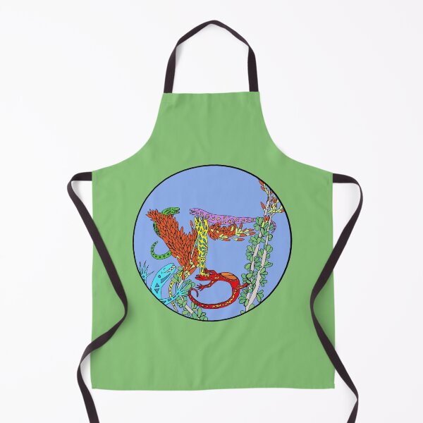 Item preview, Five Colorful Lizards Celebrating on Ocotillo Circle Die Cut designed and sold by JoyousArt4u.