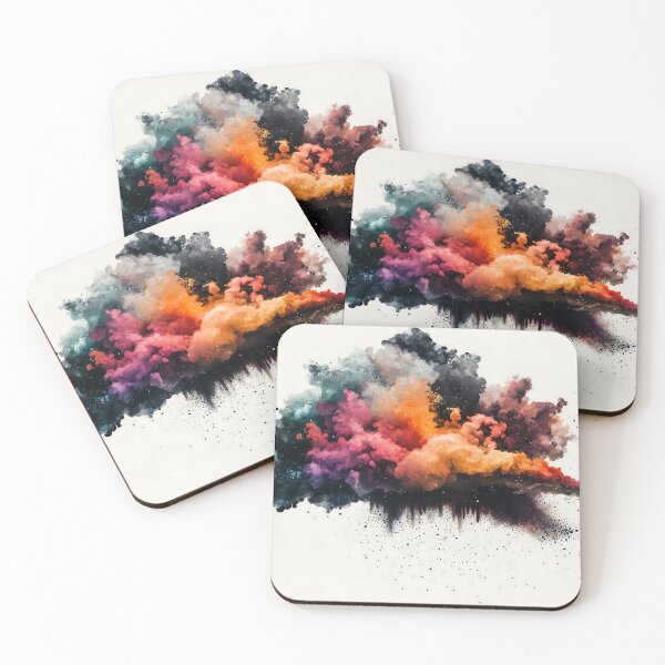 Item preview, clouds design colourful vibrant rain smoke orange dejco.art by domin designed and sold by dejco.art.