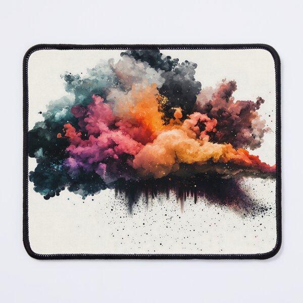 Item preview, clouds design colourful vibrant rain smoke orange dejco.art by domin designed and sold by dejco.art.