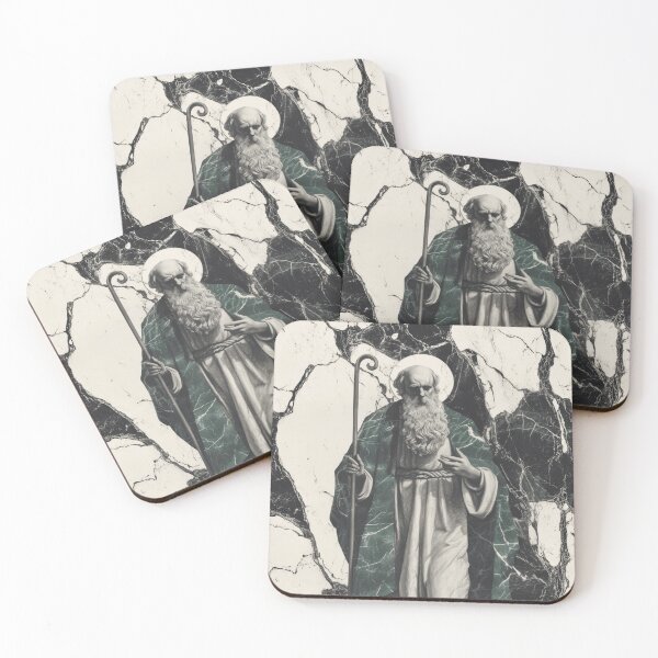 Item preview, Saint Patrick Portrait on Marble – Reverent Religious Art designed and sold by Nicholas Panek.