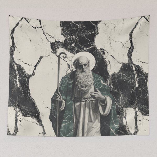 Item preview, Saint Patrick Portrait on Marble – Reverent Religious Art designed and sold by Nicholas Panek.