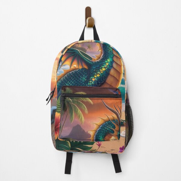 Item preview, Dragon Confronts Fierce Crocodile In Tropical Jungle designed and sold by Dream Output .