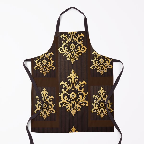 Item preview, Brown Striped Gold Damask designed and sold by DesignsByPrnces.