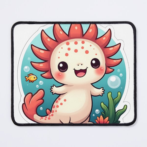 Item preview, Cute Axolotl - Adorable Aquatic Sticker designed and sold by JossDesign15.