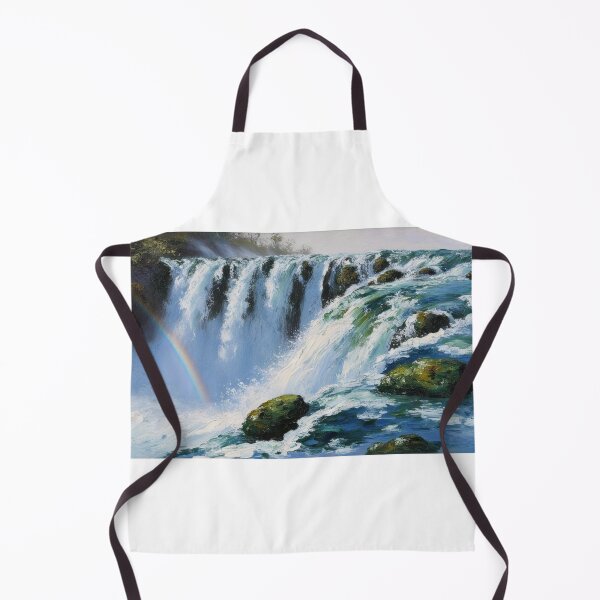 Item preview, A dramatic waterfall cascading down moss-covered rock  designed and sold by EtCreative.