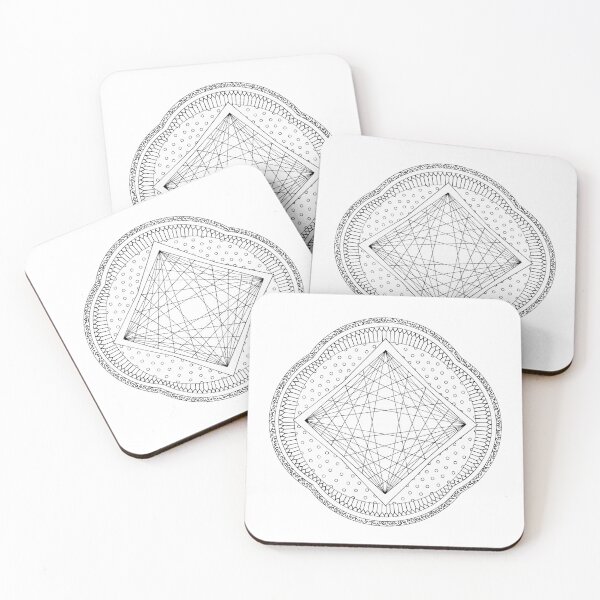 Item preview, Cube in Circle with Hand Drawn Symbols Art designed and sold by dduenias.