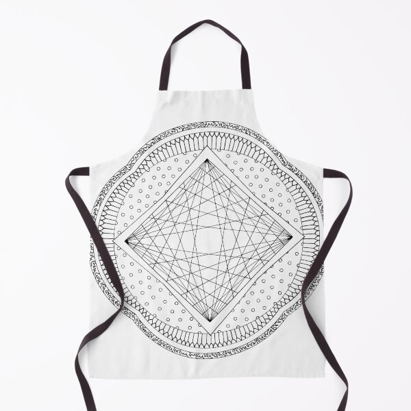 Item preview, Cube in Circle with Hand Drawn Symbols Art designed and sold by dduenias.