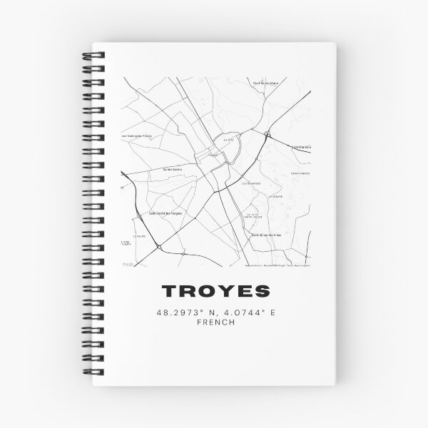 Item preview, Minimalist Troyes Map Art - France City Coordinates Design designed and sold by RM-Journey.