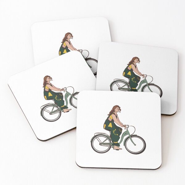 Item preview, Sunflower Cyclist Girl designed and sold by Dani-and-clove.