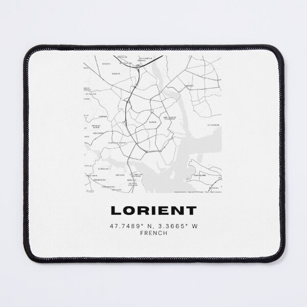 Item preview, Minimalist Lorient Map Art - France City Coordinates Design designed and sold by RM-Journey.
