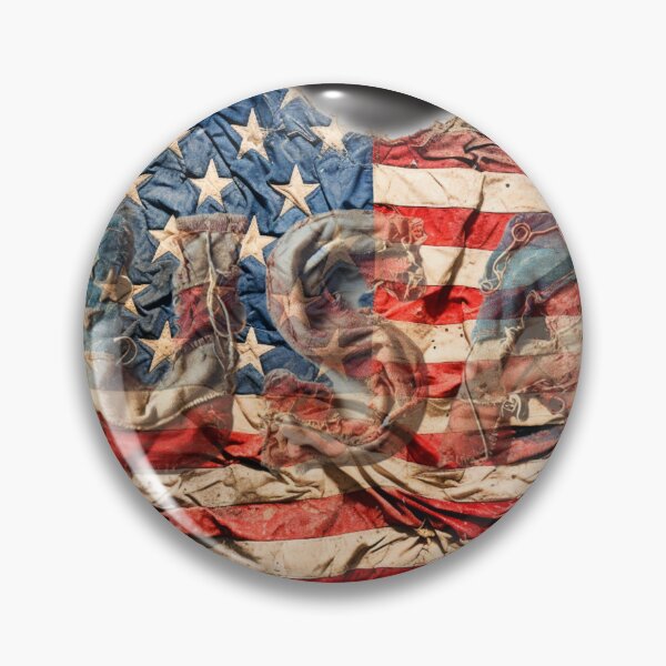 Artikelvorschau, Zerfetztes USA-Flaggensymbol entworfen und verkauft von Wiredart.