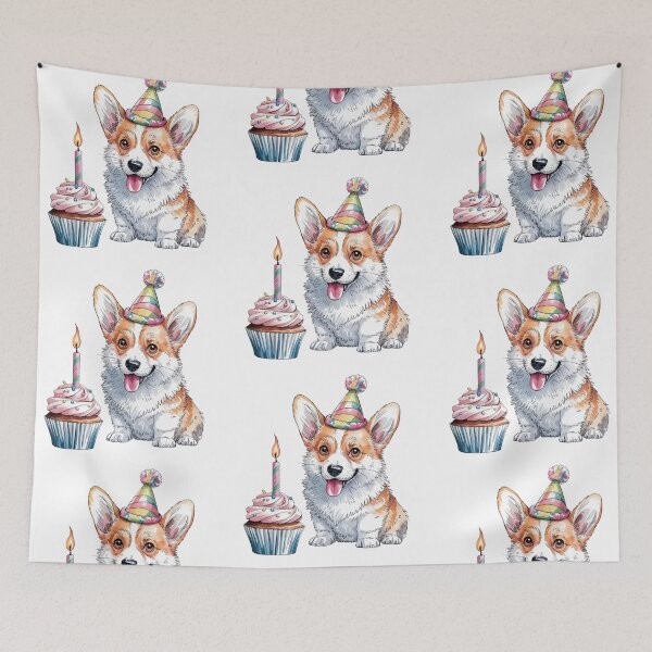 Item preview, Adorable Corgi Birthday designed and sold by SellingWSarah17.