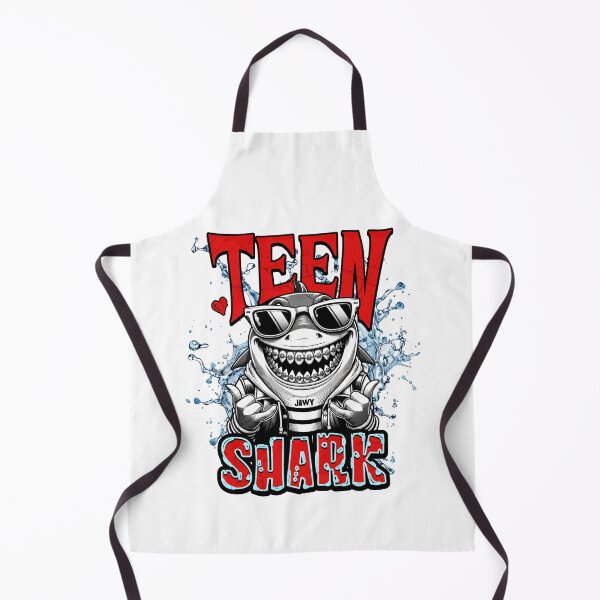 Item preview, Funny Teenager Shark Wearing Braces and Sunglasses, Cool Teen Jaw Cartoon designed and sold by DAMOTAmagazine.