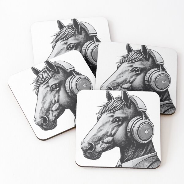 Item preview, Put headphones on horse, play music it doesn't understand designed and sold by shivainu.
