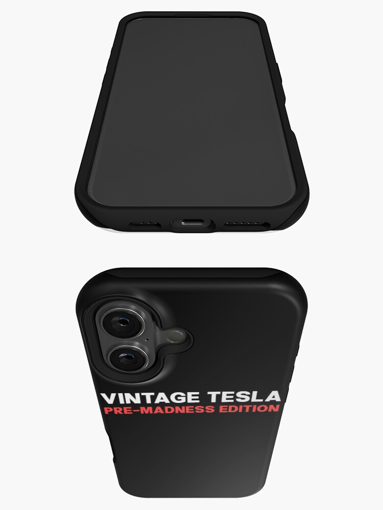Thumbnail 3 von 4, iPhone-Hülle, Lustige Vintage Tesla Pre-Madness Edition Stoßstange designt und verkauft von PixVib.