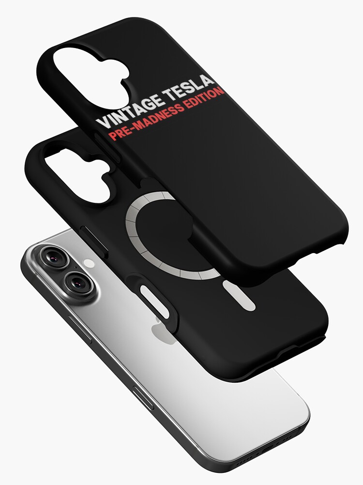 Thumbnail 2 von 4, iPhone-Hülle, Lustige Vintage Tesla Pre-Madness Edition Stoßstange designt und verkauft von PixVib.