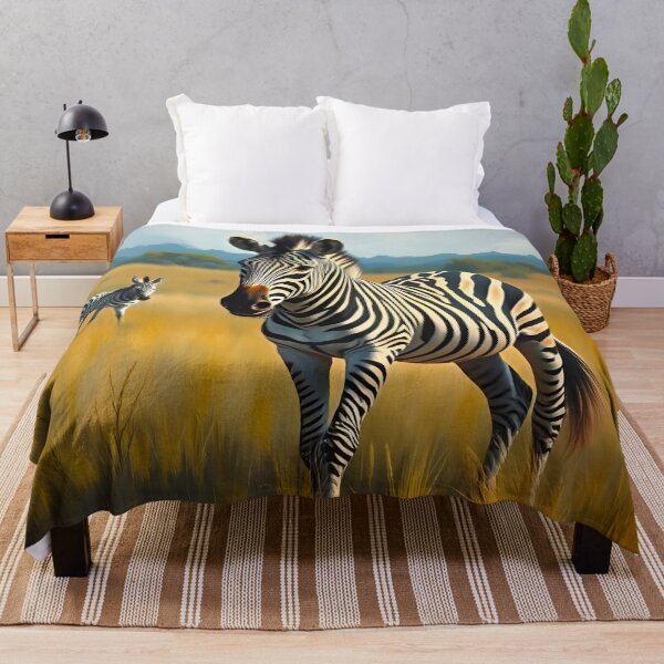 Item preview, Plains Zebra Oil Painting Style Safari Wildlife Conservation designed and sold by kakarikihill.
