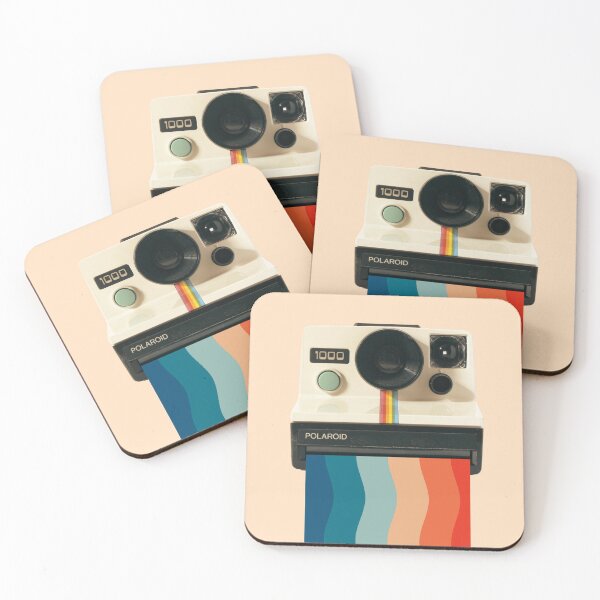 Item preview, Cámara Polaroid retro con película arcoíris designed and sold by Cheeky Lounge.