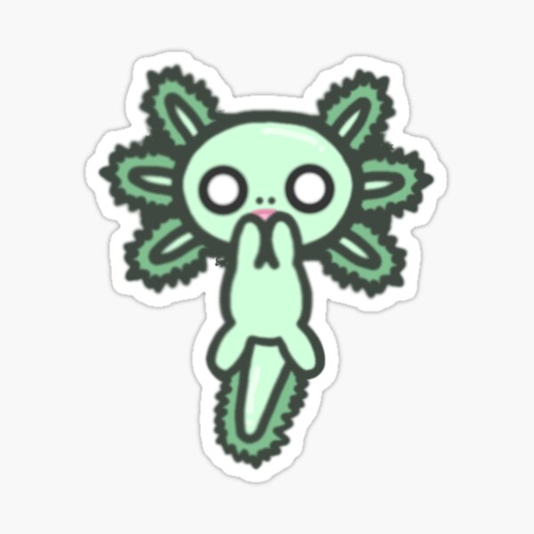 Item preview, Cute Green Axolotl designed and sold by Bibby’sCutsieDoodles.
