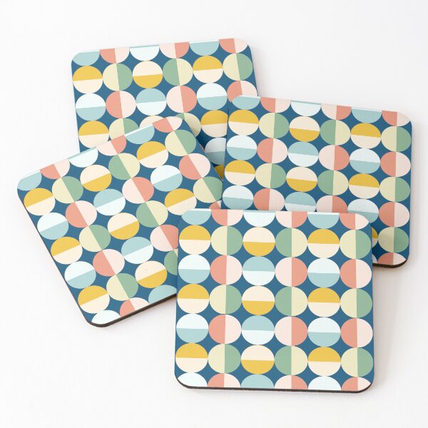 Item preview, Retro Colored Circles Modern Shape Art designed and sold by Cheeky Lounge.