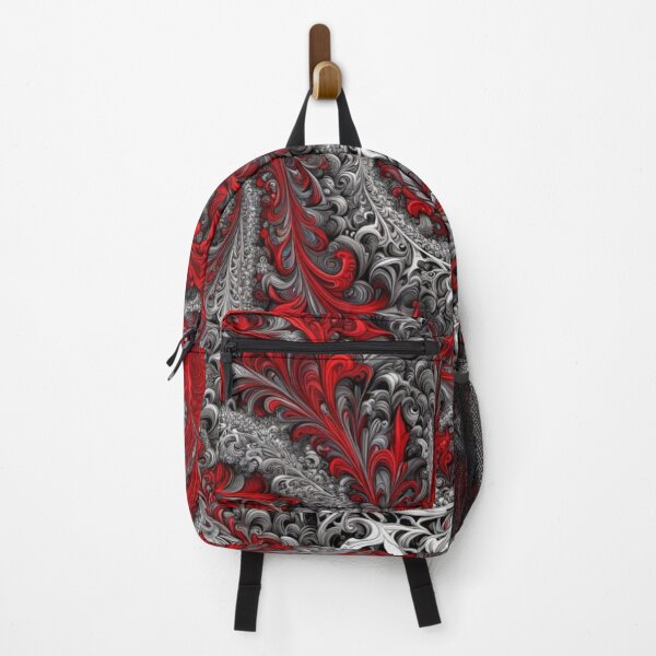 Item preview, Elegant Red and Silver Swirled Abstract designed and sold by Harmonic_Layers.