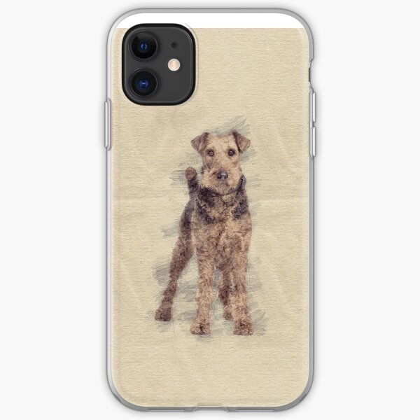Airedale Terrier sketch iPhone Soft Case