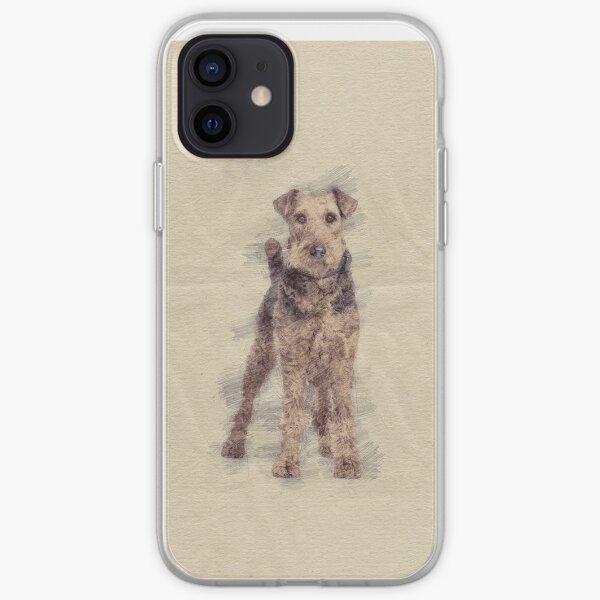 Airedale Terrier sketch iPhone Soft Case