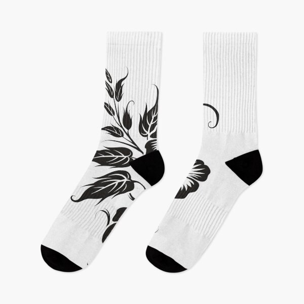 Item preview, Floral Hibiscus Tattoo Design in Black and White designed and sold by palmyst.