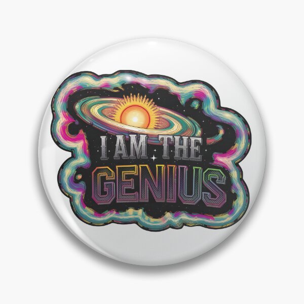 Item preview,  I Am the Genius – Cosmic Psychedelic Typography Design. designed and sold by SalahuTheBoss.