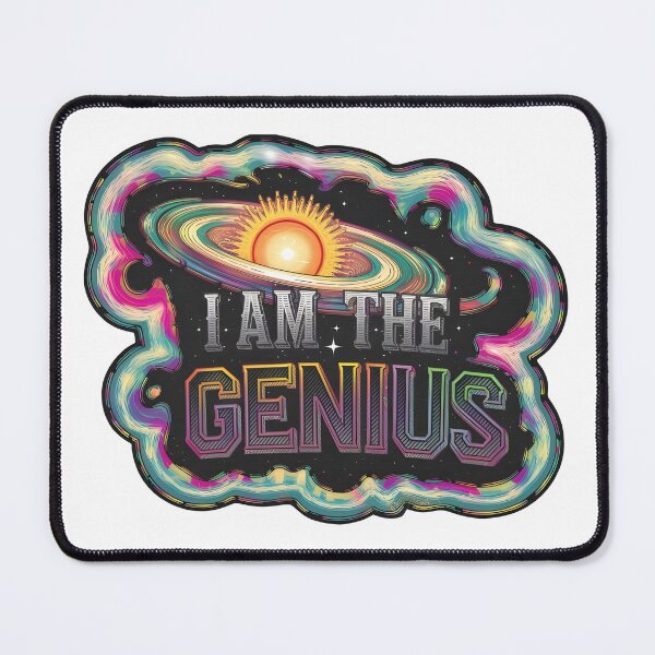 Item preview, I Am the Genius – Cosmic Psychedelic Typography Design. designed and sold by SalahuTheBoss.