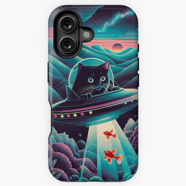 Vista previa del artículo con la obra «Cosmic Kitty: aventuras ovni en un paisaje onírico», diseñado y vendido por KageCraft.