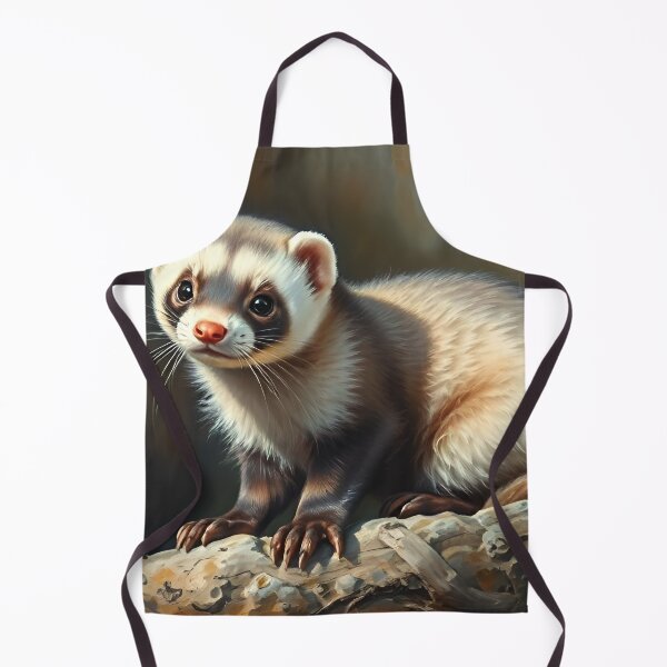 Item preview, Playful Ferret Oil Painting Style Wildlife Conservation designed and sold by kakarikihill.