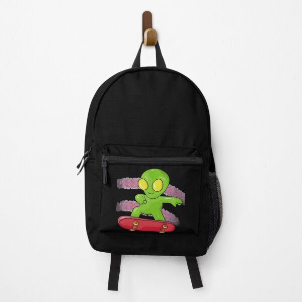 Item preview, Funny alien on red skateboard designed and sold by Joncasmiart.