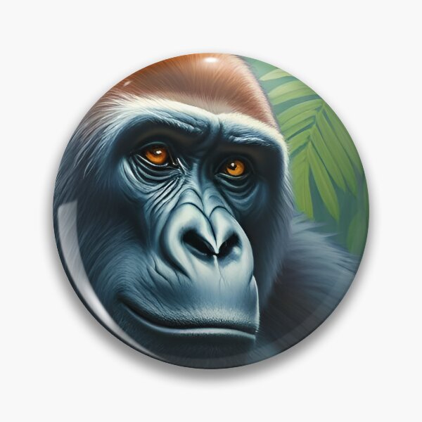 Artikelvorschau, Gorilla Primat Ölgemälde Stil Safari Wildlife Conservation entworfen und verkauft von kakarikihill.