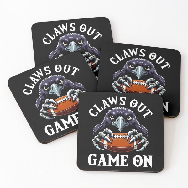 Item preview, CLAWS OUT, GAME ON - FOOTBALL RAVENS GIFT designed and sold by KEF Custom.
