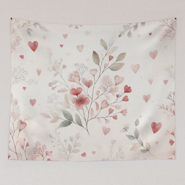 Item preview, Delicate Pink Floral Hearts designed and sold by Furbulous Faces.