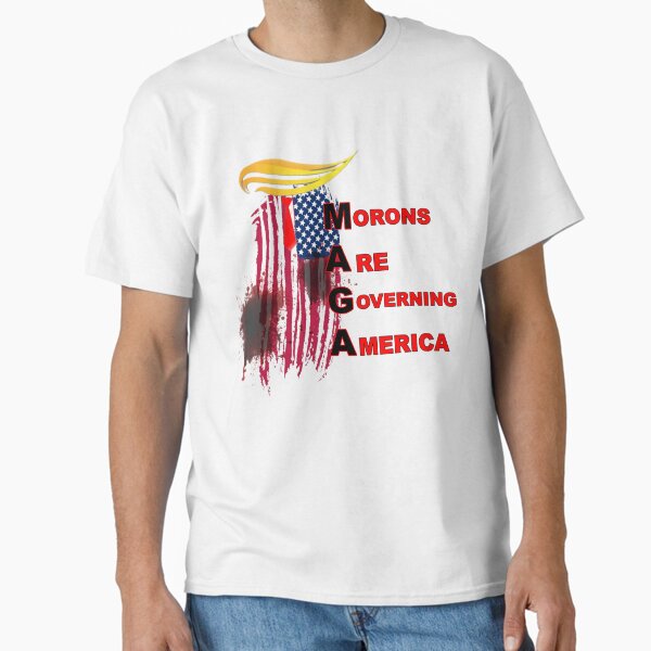 Vista previa del artículo con la obra «Imbéciles de MAGA (humor)», diseñado y vendido por rcmarble.