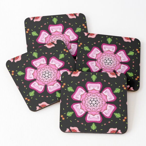Item preview, Pink flower black background designed and sold by Bulantanyong.